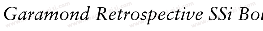 Garamond Retrospective SSi Bold Italic字体转换